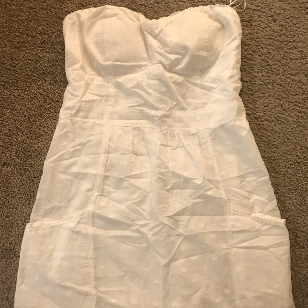 American Eagle White Strapless Dress Size 14